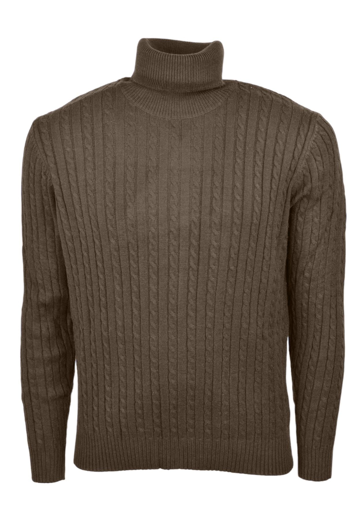 Maglione Collo Alto Uomo Cashmere Company Dolcevita Trecce Elasticizzato F.12 IU204839