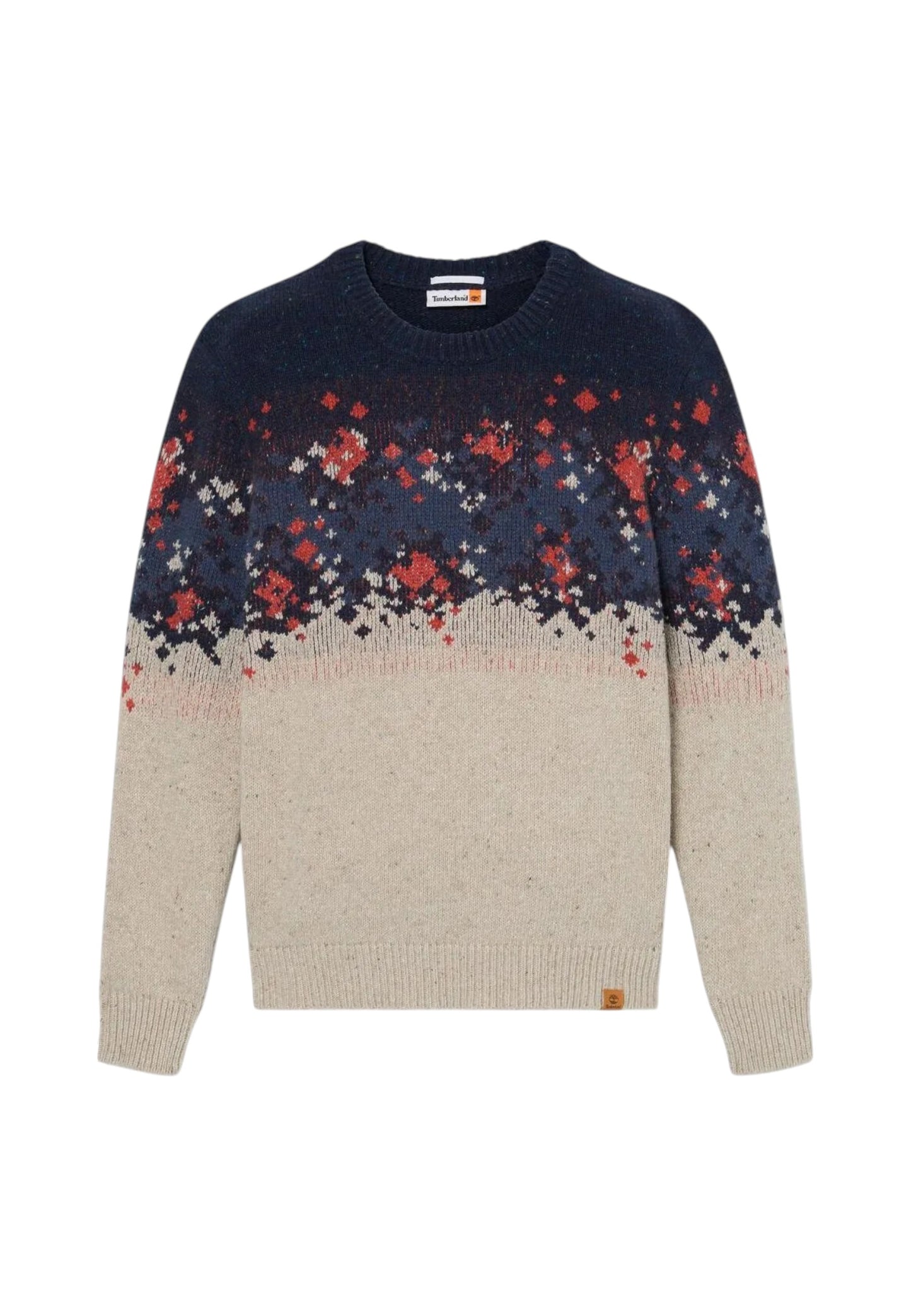 Maglione A Girocollo Uomo Timberland  Fairisle Sweater Silver Blue TB0A6H2K