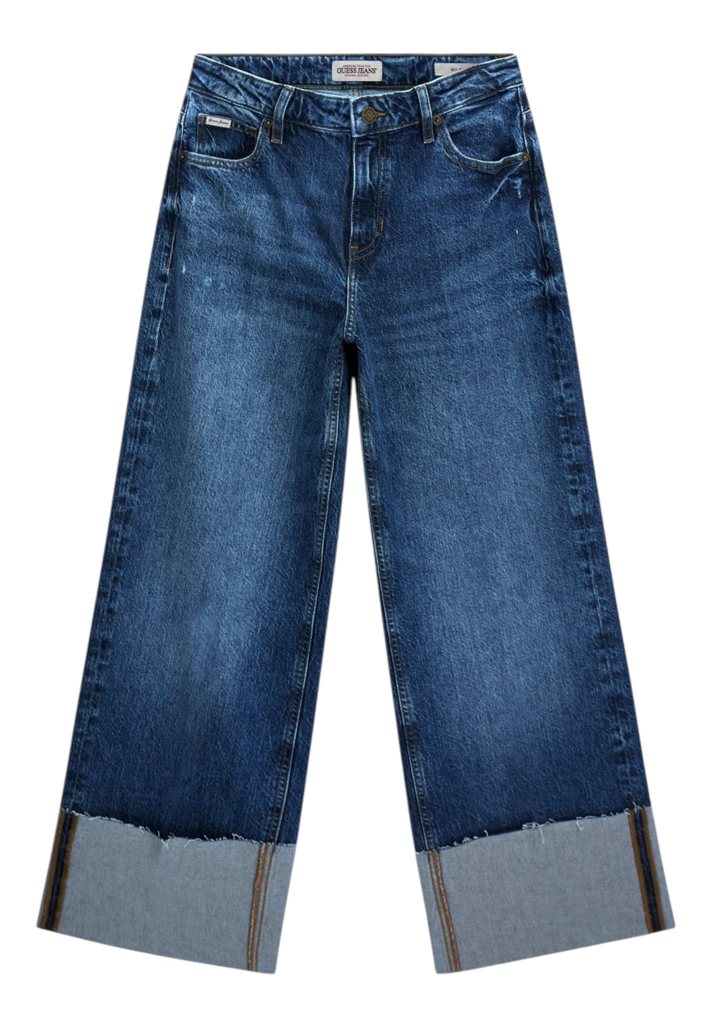 Jeans Wide Leg Donna Guess Vein Dark Used Gj Wide Leg Cuffed W6RA2BD5M5L