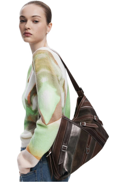 Borsa A Tracolla Donna Desigual  Fibonacci Buxton Camel 25WAXPAB