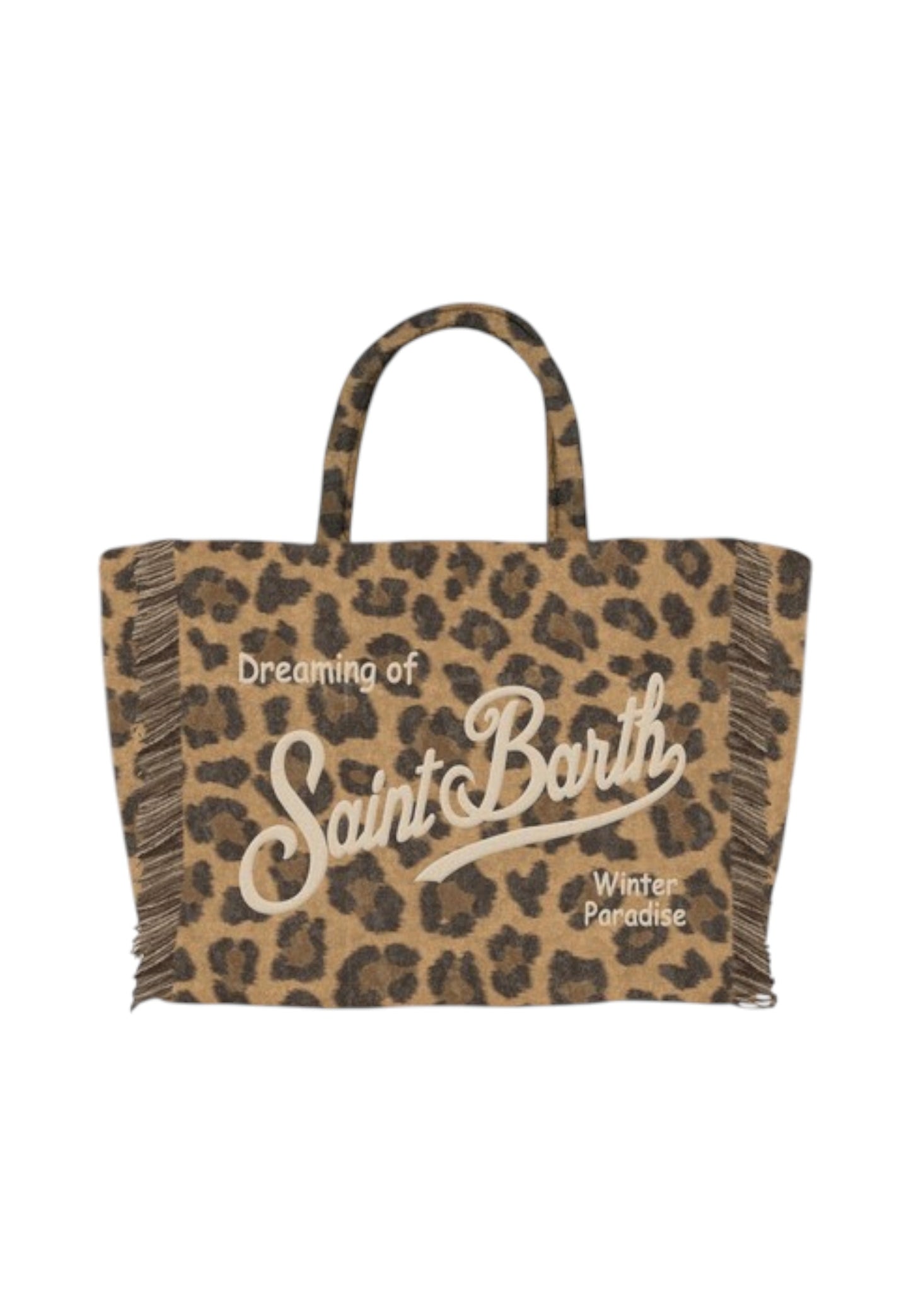 Borsa A Mano Donna Mc2 Saint Barth Leopard Midi Embroidery Colette Felt COL0037