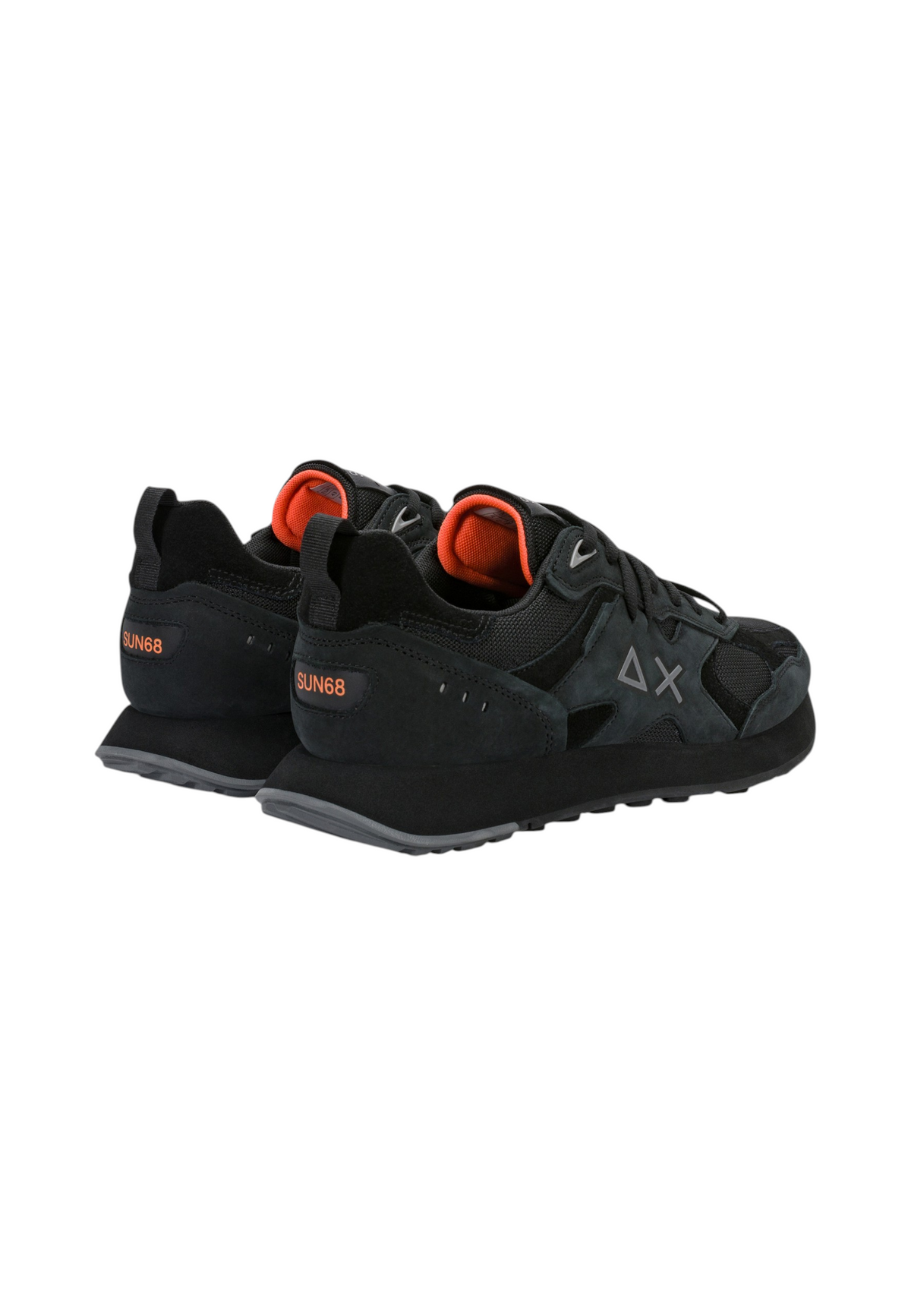 Sneakers Basse Uomo Sun68 Stile Running, Nubuck E Mesh, Maxi Logo Jaki 2.0 Nubuck Z46127