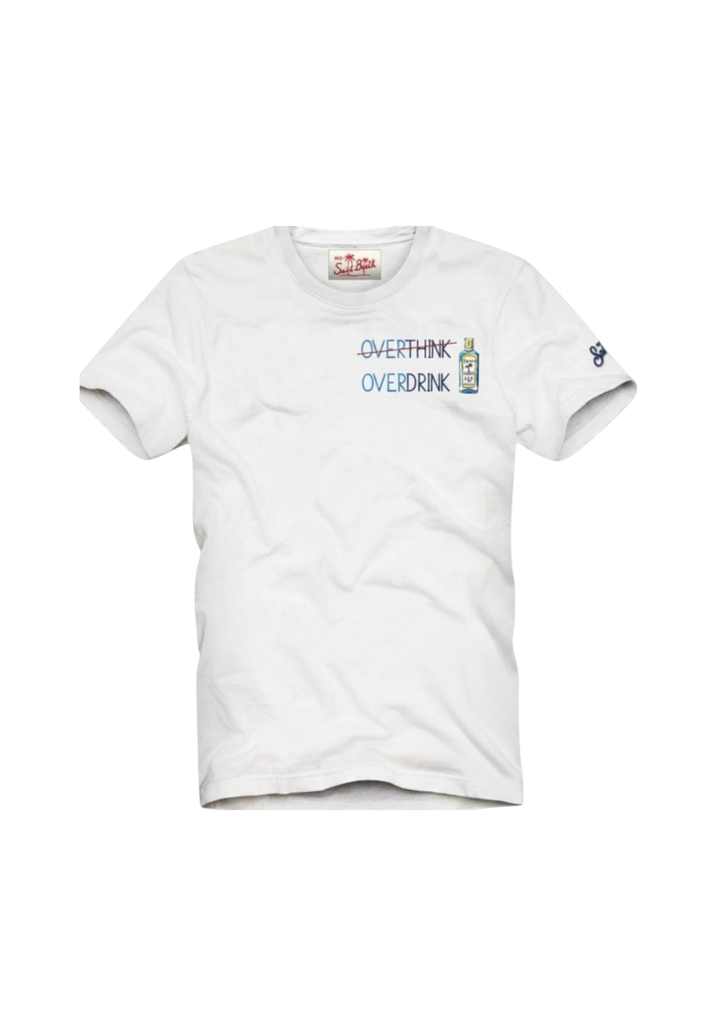 T-Shirt Manica Corta Uomo Mc2 Saint Barth Stampa E/O Ricamo Frontale Overdrink Portofino POT0001