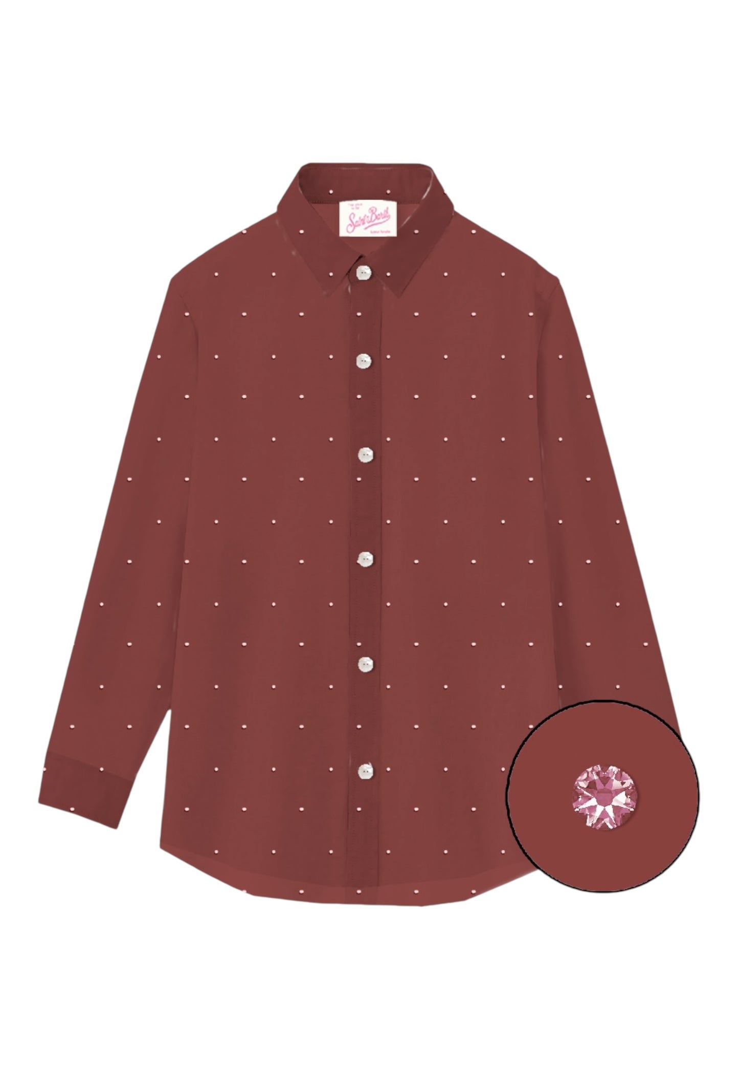 Camicia Manica lunga Donna Mc2 Saint Barth Georgette Strass Brigitte BRIG001