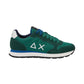 Sneakers Basse Uomo Sun68 Stile Running, Logo Ricamato, Nylon E Suede Tom Solid Z46101