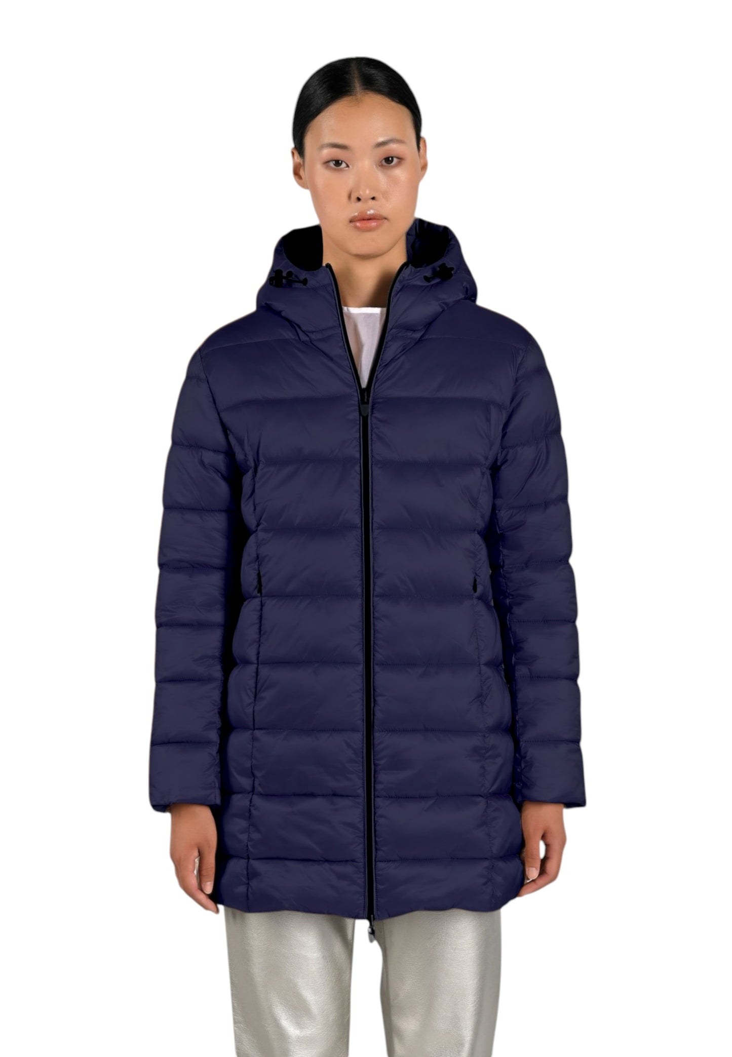 Piumino Lungo Donna Canadian Con Cappuccio Reversibile Moosonee Long Double Face CN.G224304W