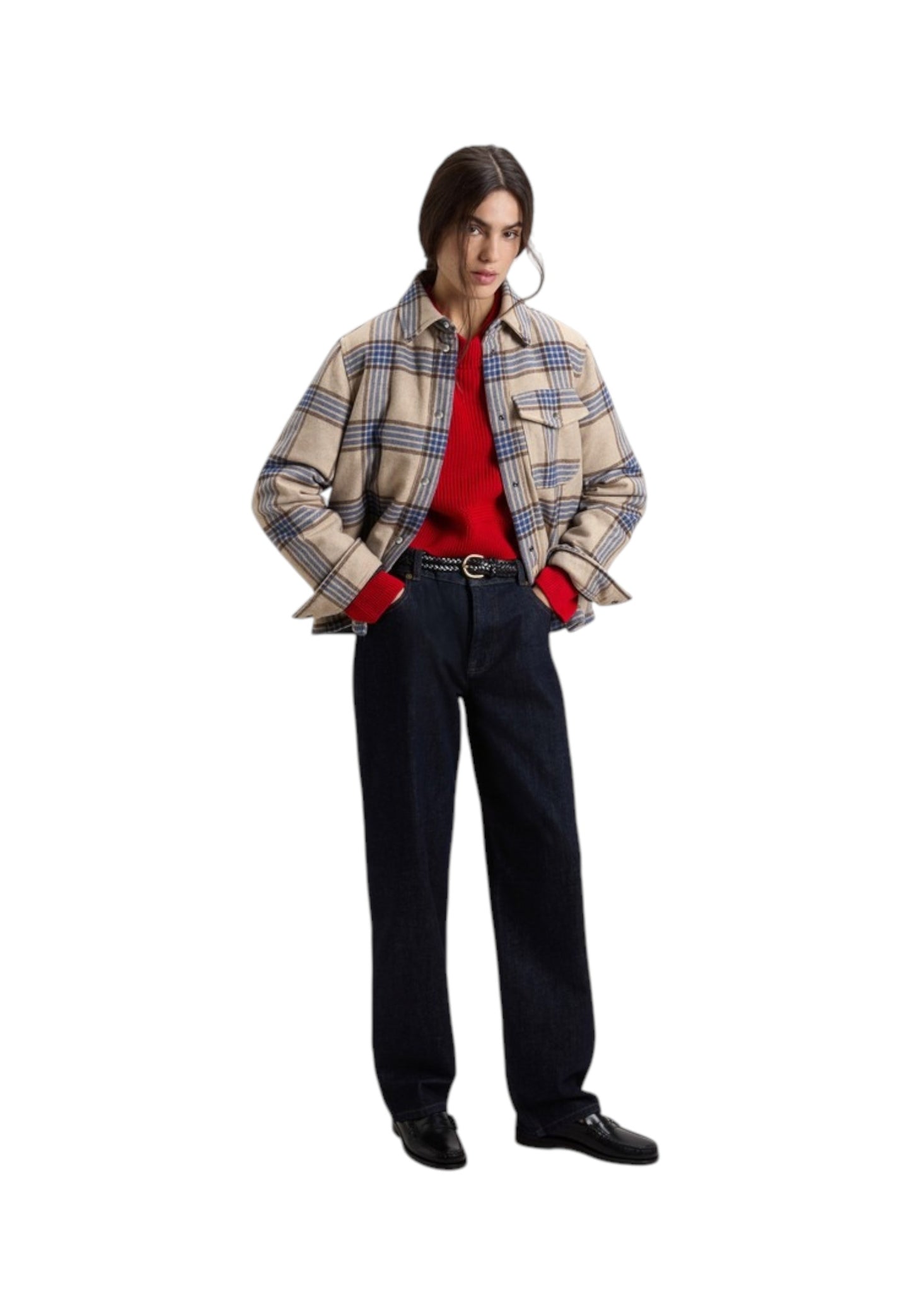 Giacca Invernale Donna Woolrich  Alaskan Wool Overshirt CFWWOS2028FRUT3046