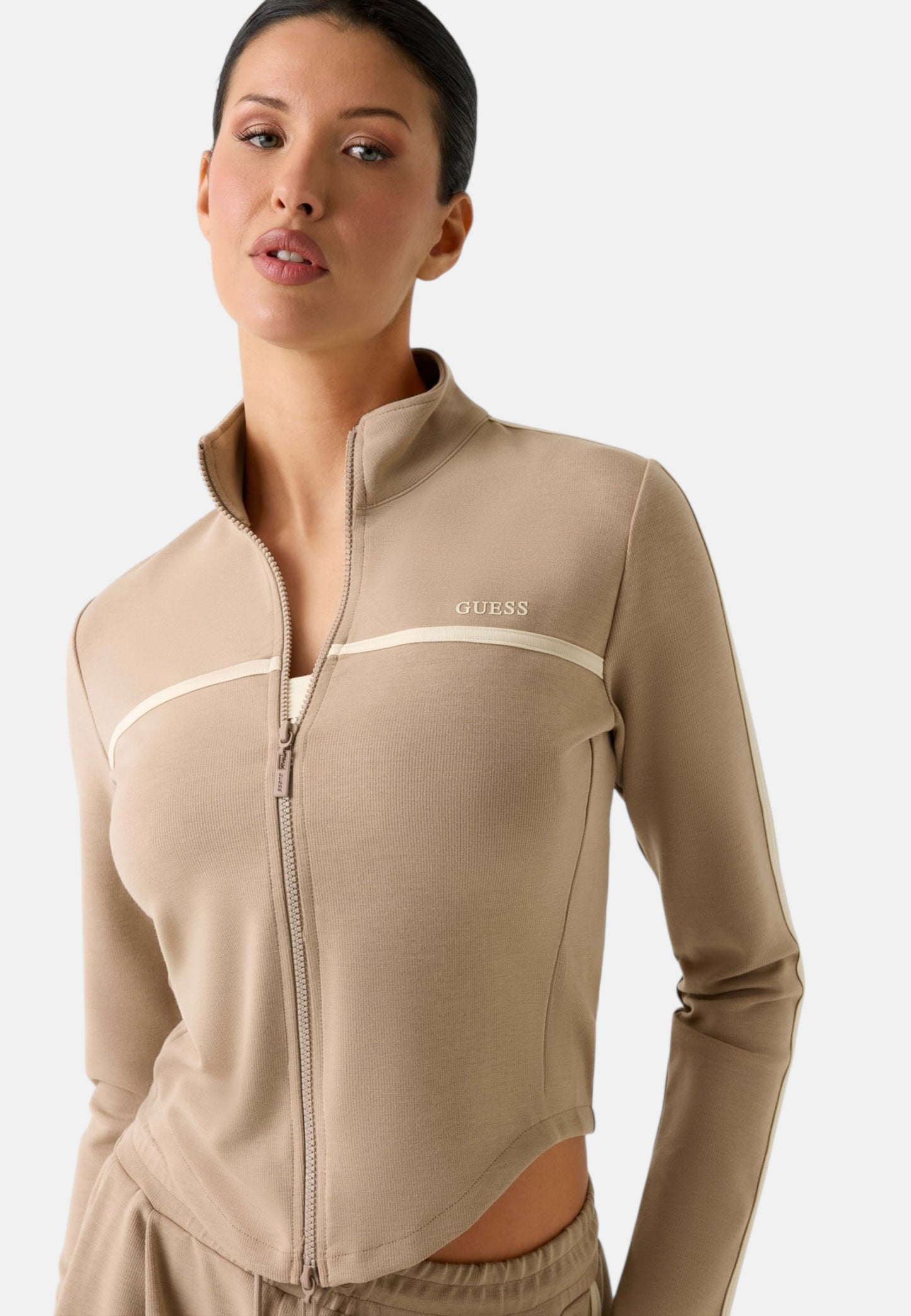Felpa Con Zip Donna Guess  Jasmine V6GQ04K2911