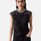 T-Shirt Senza Maniche Donna Liu Jo Con Pizzo E Strass  CF6142J5923