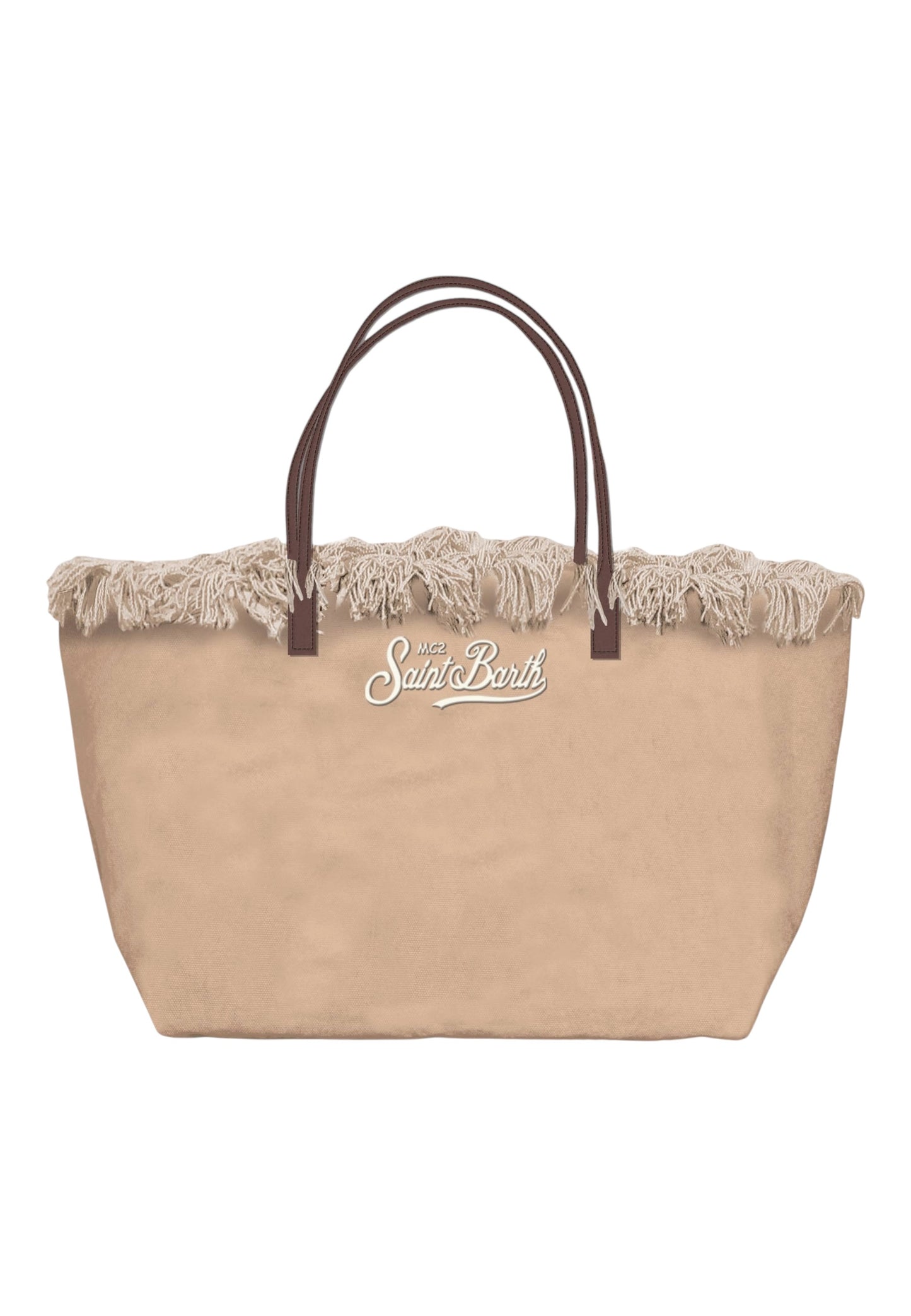 Borsa A Spalla Donna Mc2 Saint Barth Canvas City Bag Mid Fringe CBMF001