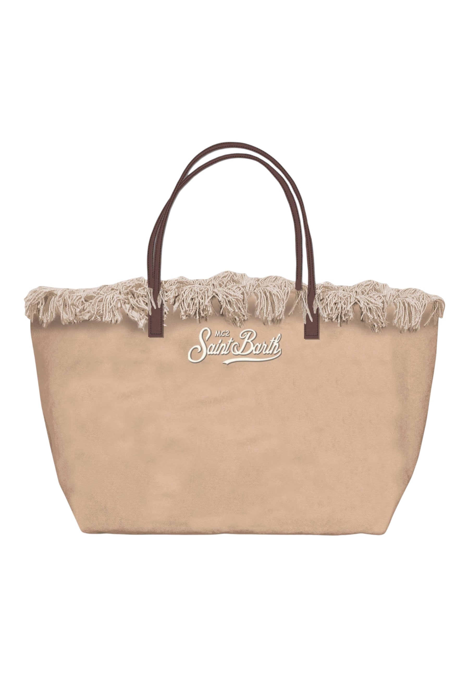 Borsa A Spalla Donna Mc2 Saint Barth Canvas City Bag Mid Fringe CBMF001