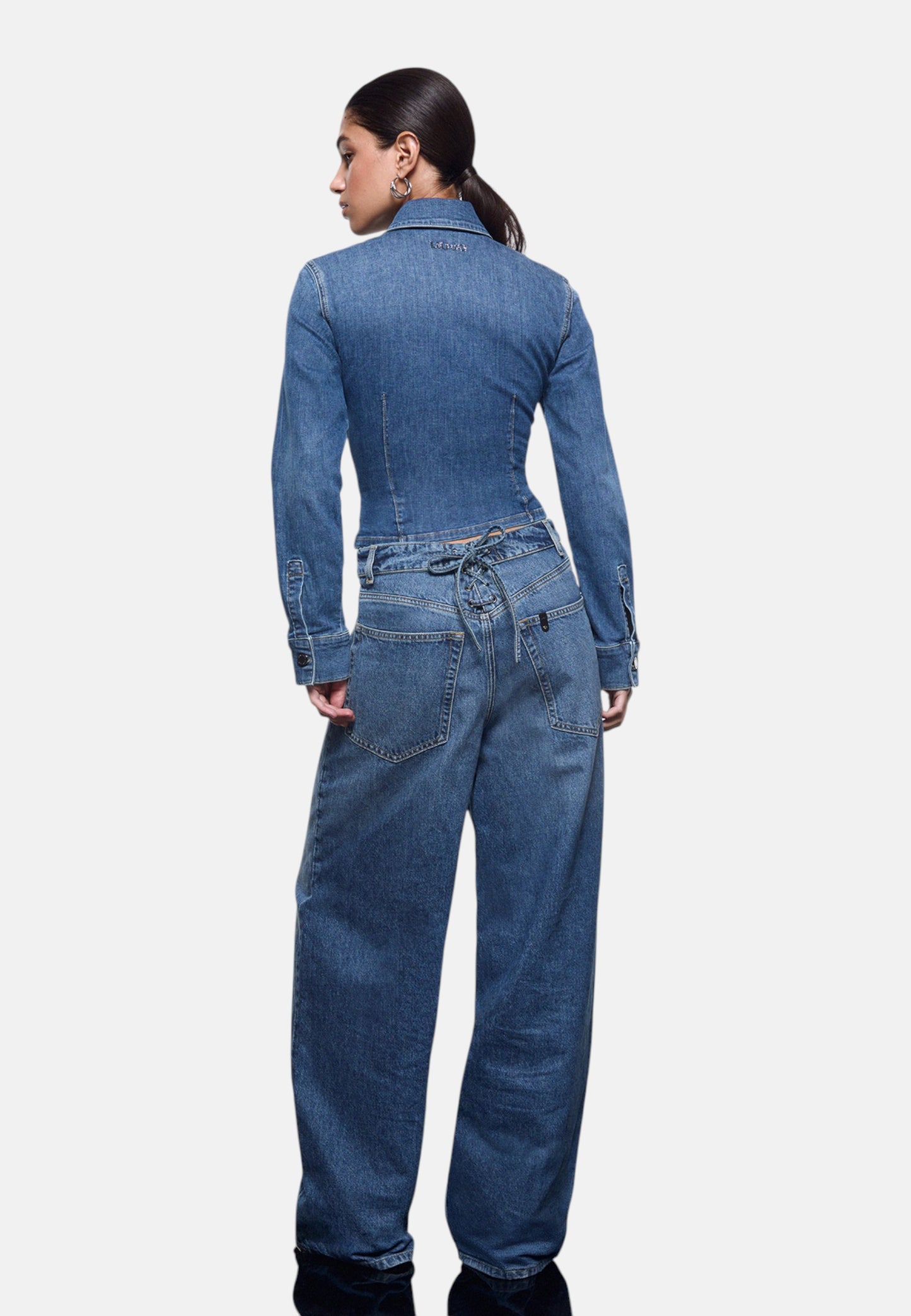 Camicia Manica lunga Donna Liu Jo In Denim Con Stringhe Liu Jo feat ELODIE UA6507D0399