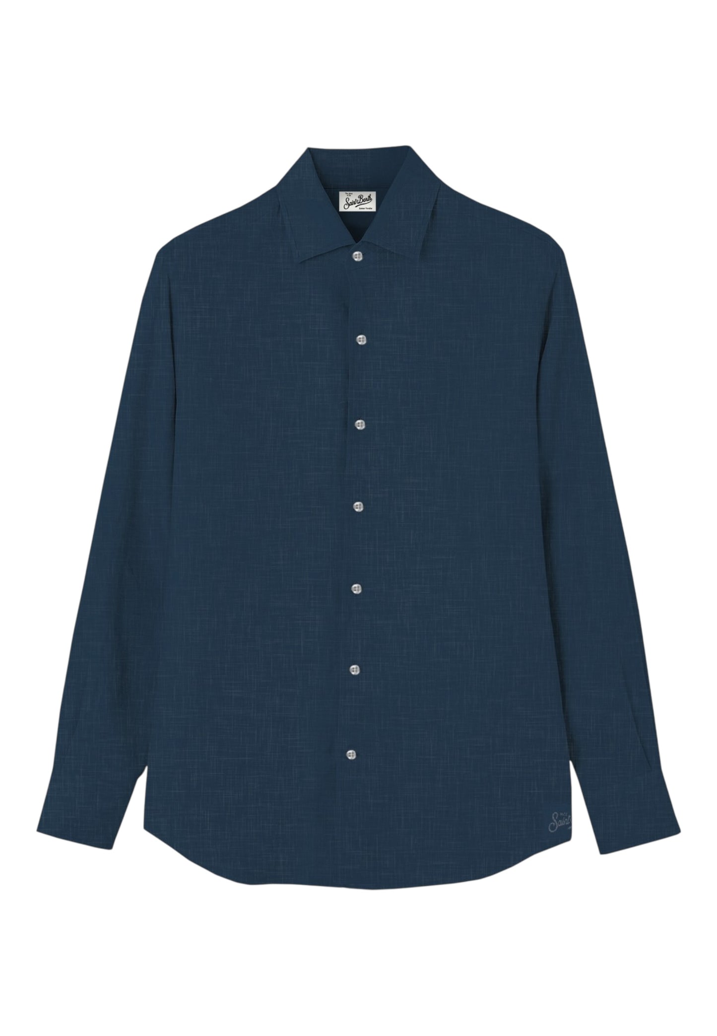Camicia Manica lunga Uomo Mc2 Saint Barth In Lino Con Paramonture Interne Raphael RPH0001