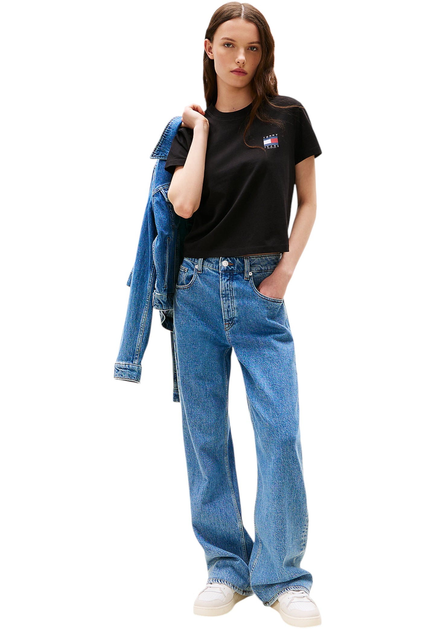 T-Shirt Manica Corta Donna Tommy Jeans  Tjw Regular Sh Tommy Us DW0DW21423