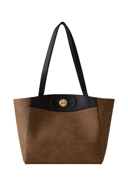 Borsa A Spalla Donna Borbonese Shopping Medium Moonlight 910101380098