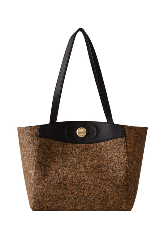 Borsa A Spalla Donna Borbonese Shopping Medium Moonlight 910101380098