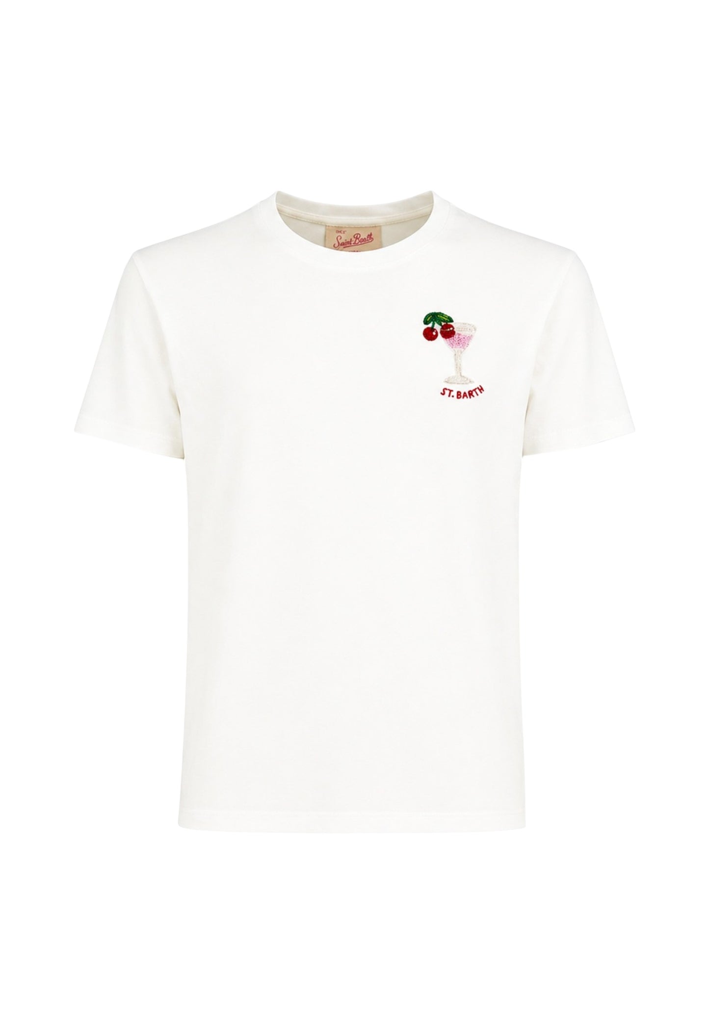 T-Shirt Manica Corta Donna Mc2 Saint Barth Sb Cherry Martini Beads Emb Emilie EMI0001