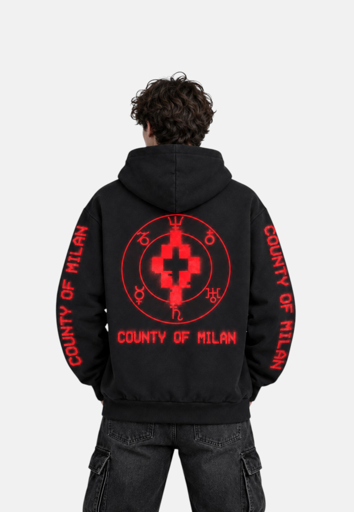 Felpa Con Cappuccio Uomo County Of Milan   F6CMMAHS135