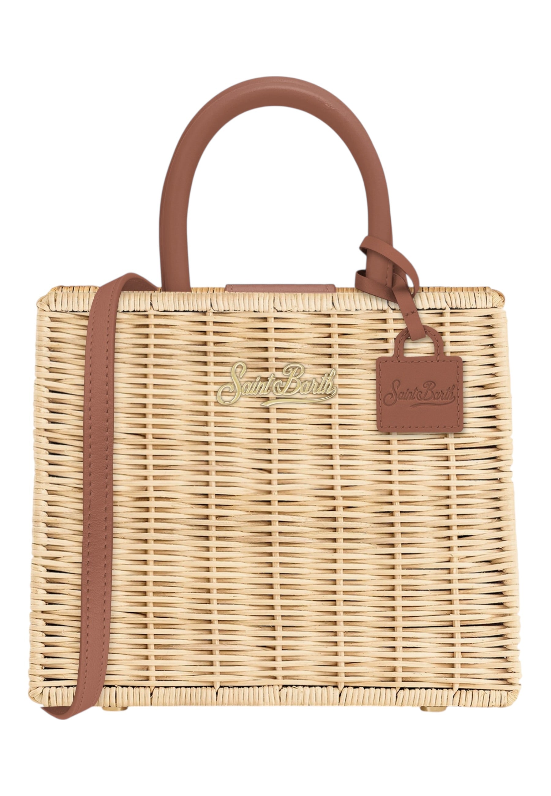 Borsa A Mano Donna Mc2 Saint Barth Straw Leather Shop Bag Mini SHBM0002