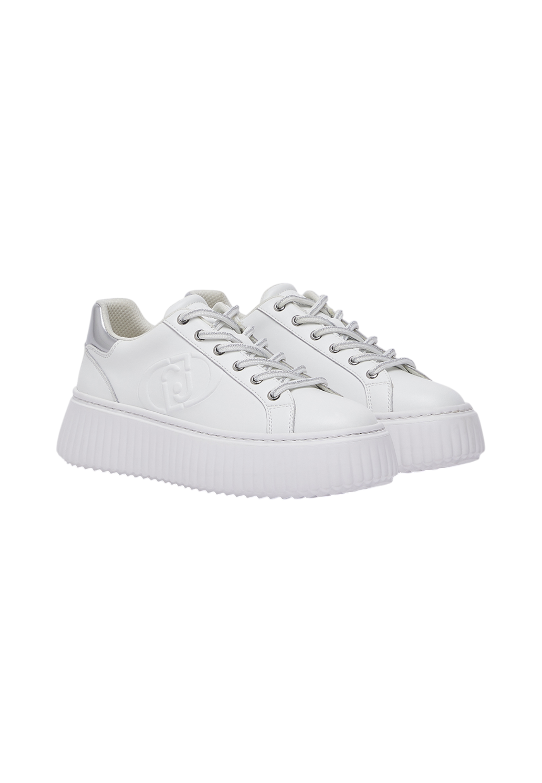 Sneakers Basse Donna Liu Jo In Pelle Con Platform E Logo In Rilievo Elodie 01 BF6059P0102