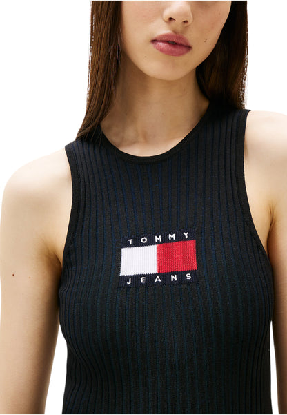 Vestito Corto Donna Tommy Jeans In Maglia Tjw Flag DW0DW20877