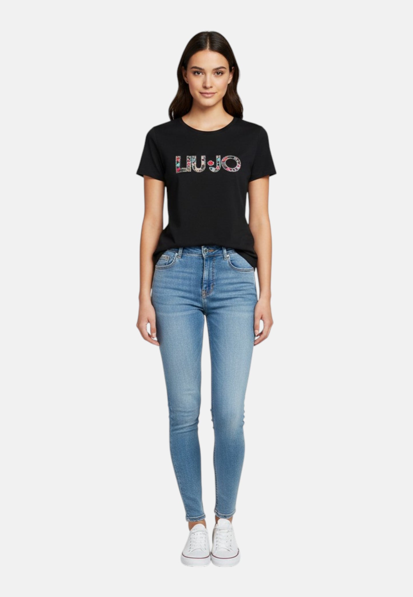 T-Shirt Manica Corta Donna Liu Jo Flowers Eco Line VA6169JS003