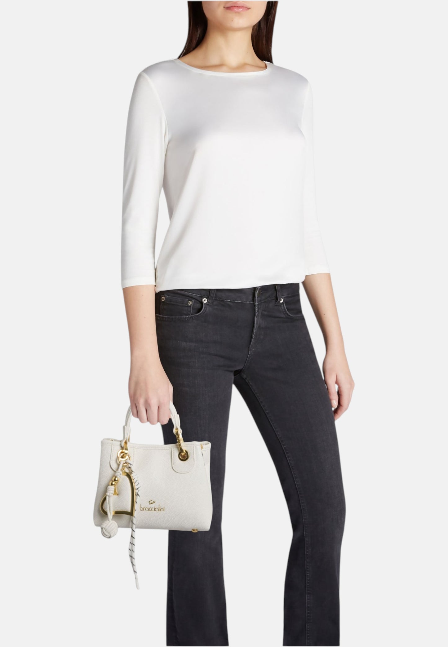 Borsa A Mano Donna Braccialini Small Con Doppio Manico Con Tracolla Beth B18843YY