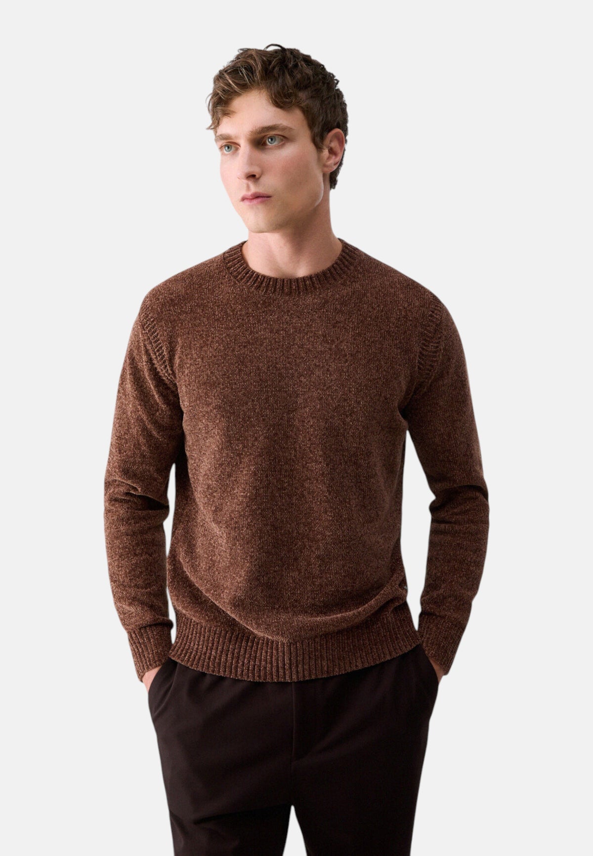 Maglione A Girocollo Uomo Liu Jo In Ciniglia  QF6139MAB20