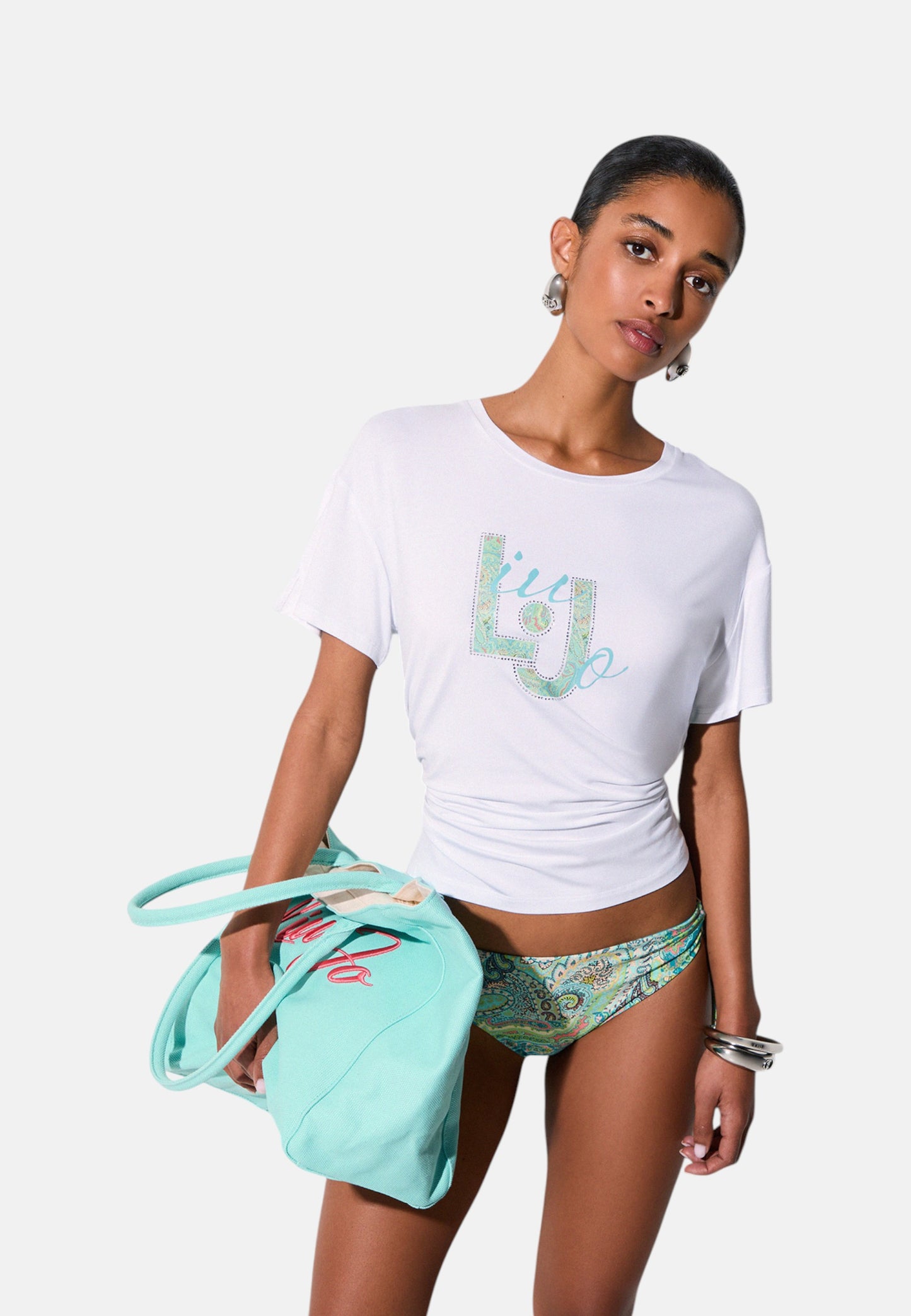T-Shirt Manica Corta Donna Liu Jo LJ Cachemire Water Eco Line VA6164JS360