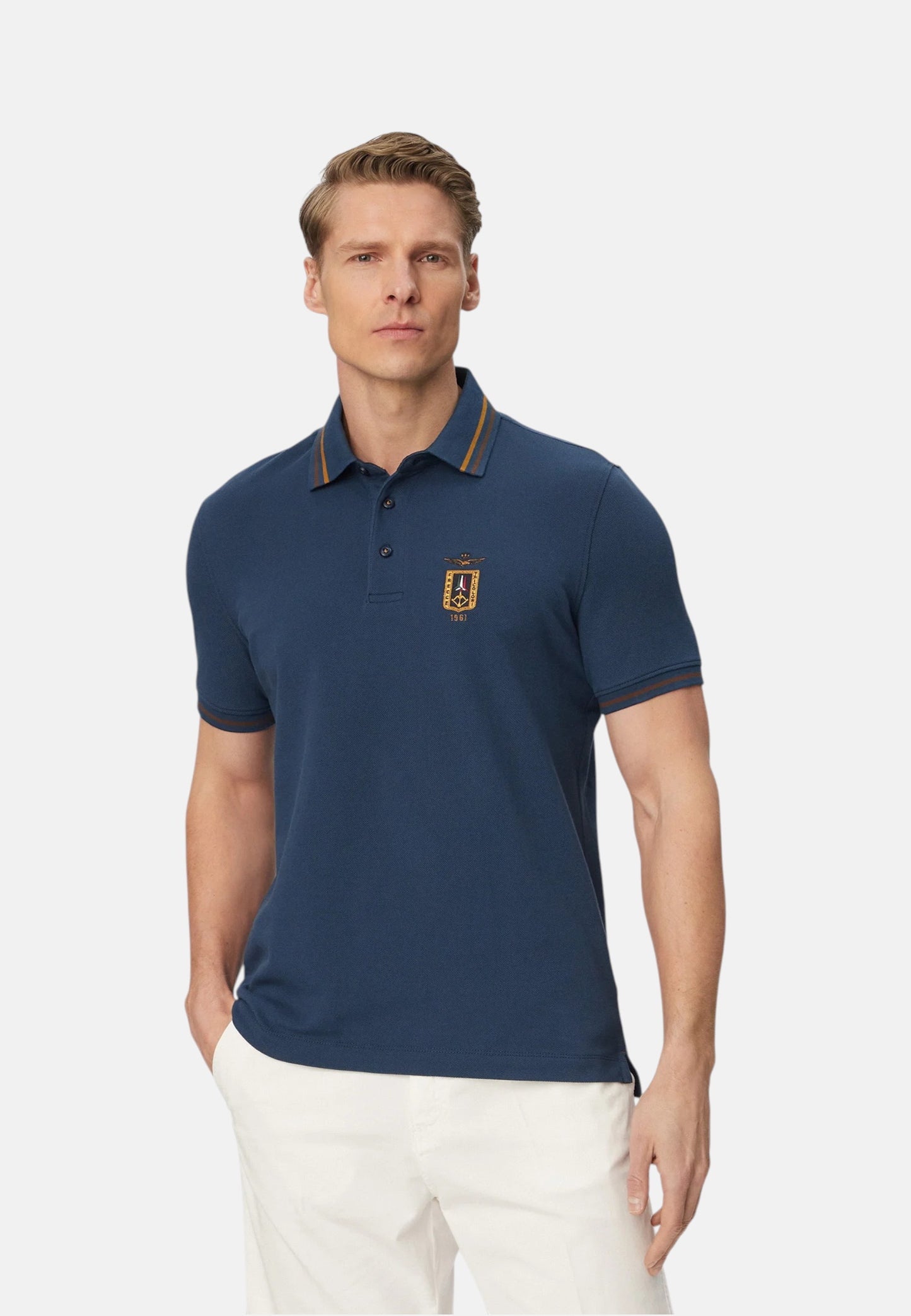 Polo Manica Corta Uomo Aeronautica Militare Slim Fit Frecce Tricolori 261PO1914UP00403