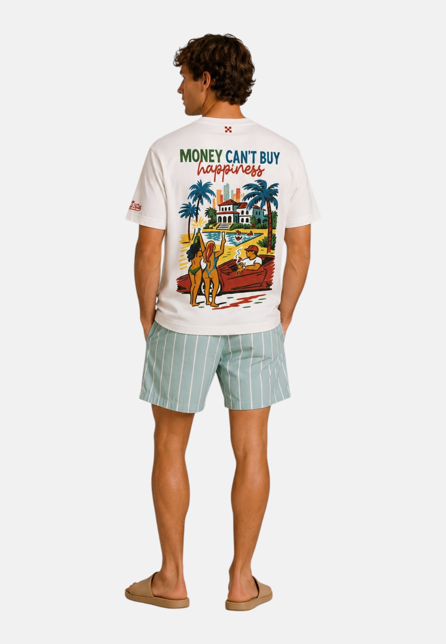 T-Shirt Manica Corta Uomo Mc2 Saint Barth Oversize Money Happiness Delmar DLR0001