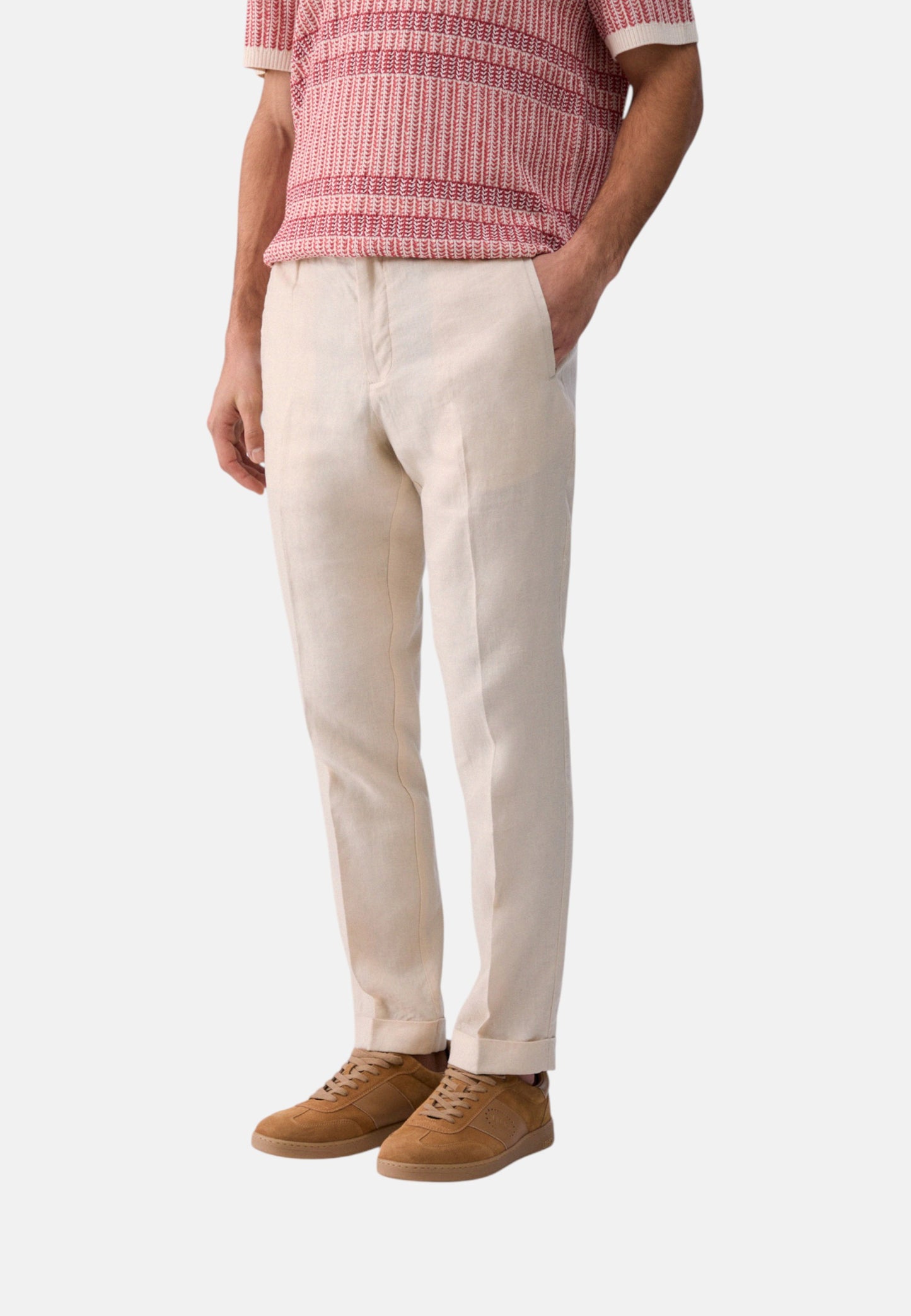 Pantaloni  Uomo Liu Jo Jogger In Lino  QXX121T4346