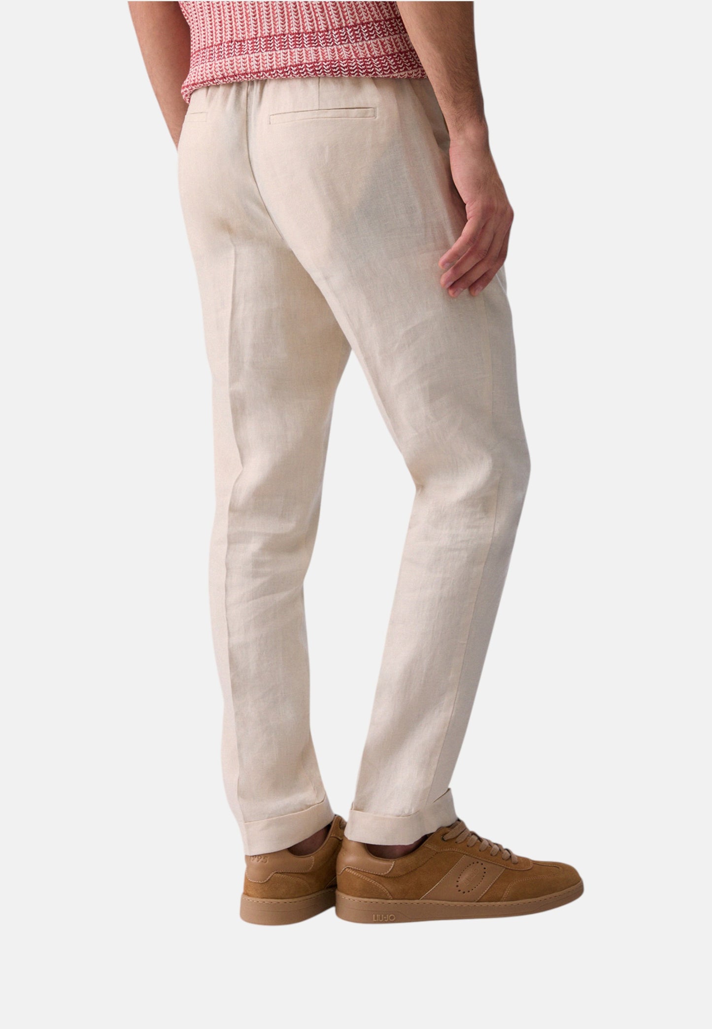 Pantaloni  Uomo Liu Jo Jogger In Lino  QXX121T4346