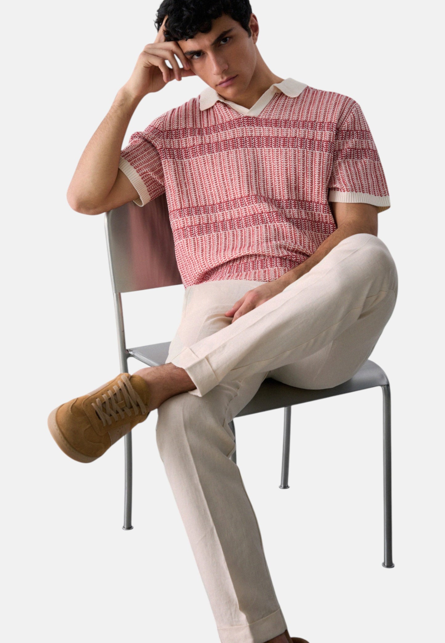 Pantaloni  Uomo Liu Jo Jogger In Lino  QXX121T4346
