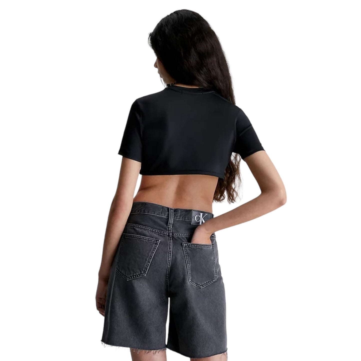 T-Shirt Manica Corta Donna Calvin klein Jeans Crop Underwire Seaming Bustier J20J221483