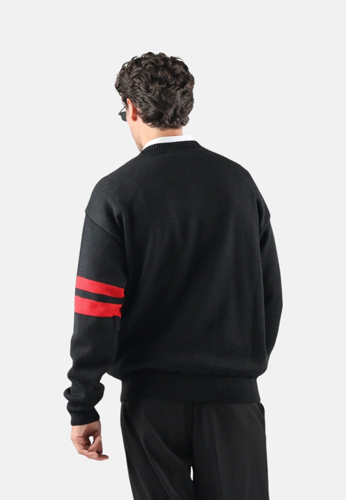 Maglione A Girocollo Uomo Gcds Maglia in lana merino e acrilico, logo frontale, dettaglio grafico sulle maniche, polsi e fondo a costine, vestibilit� regular Logo Regular Crewneck Z0MLQF152K155