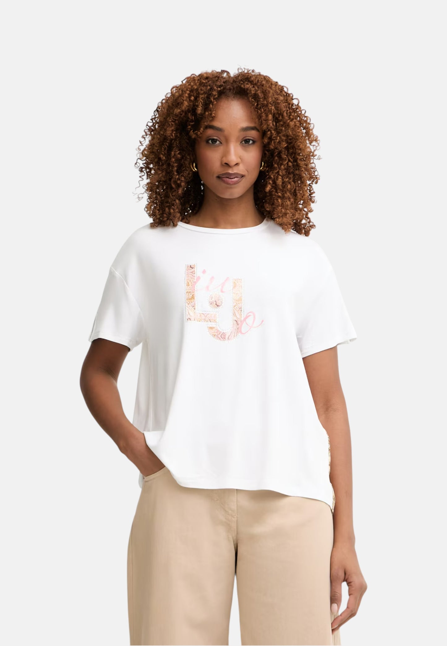 T-Shirt Manica Corta Donna Liu Jo LJ Cachemire Sunset Eco Line VA6164JS360