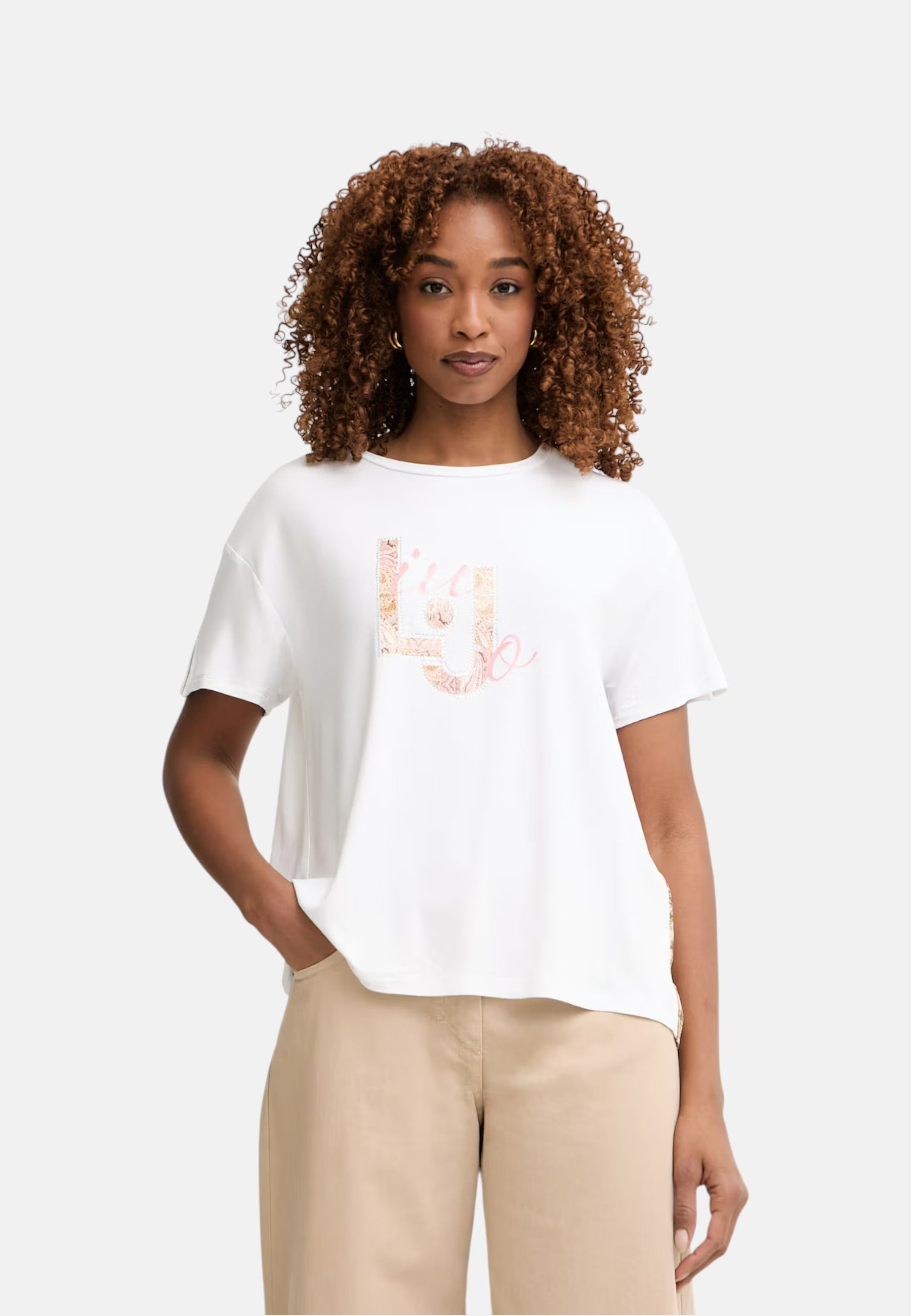 T-Shirt Manica Corta Donna Liu Jo LJ Cachemire Sunset Eco Line VA6164JS360