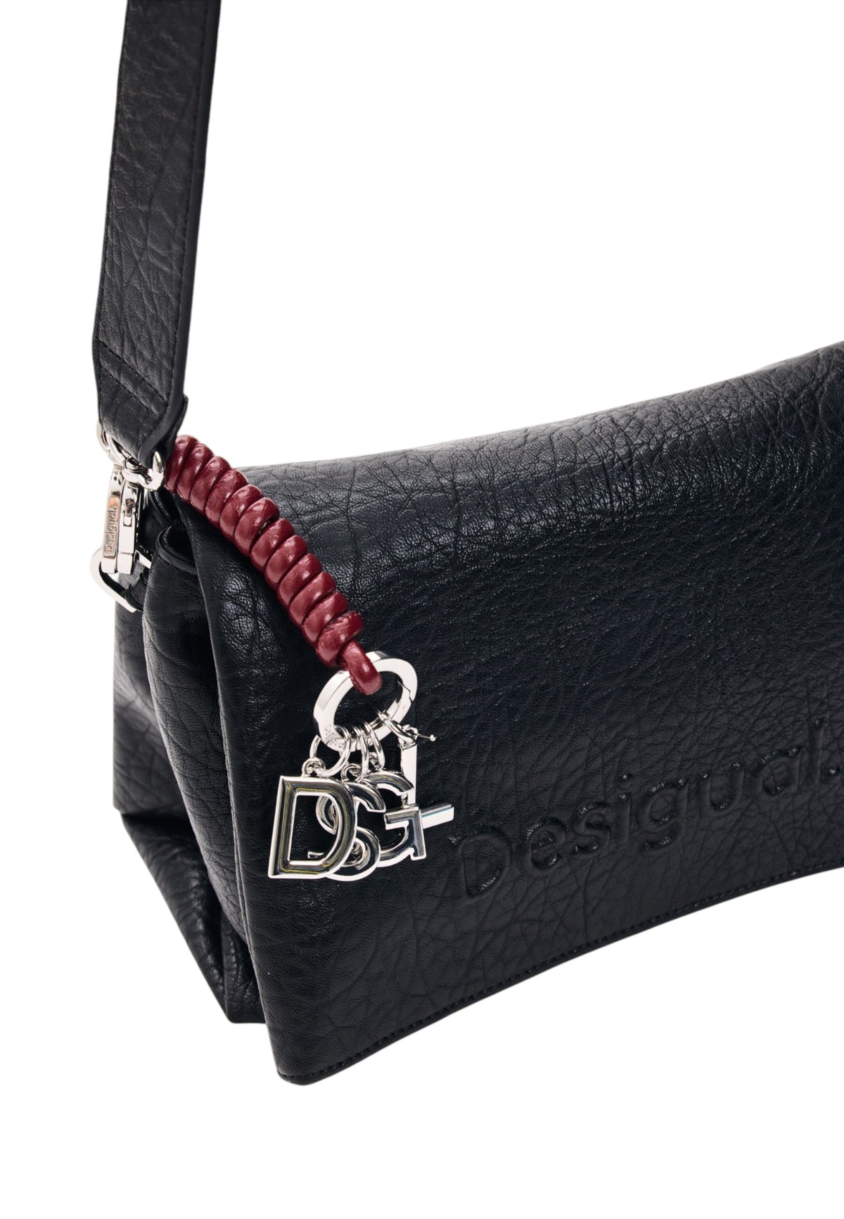 Borsa A Spalla Donna Desigual Medio, Trapuntato, Con patta Half Logo Venecia 4.0 Black 26WAXP08