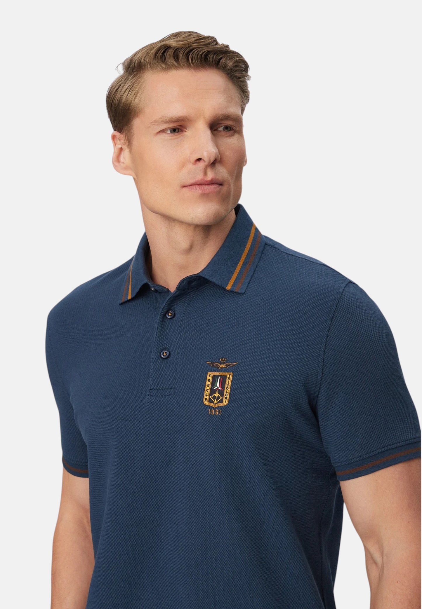 Polo Manica Corta Uomo Aeronautica Militare Slim Fit Frecce Tricolori 261PO1914UP00403