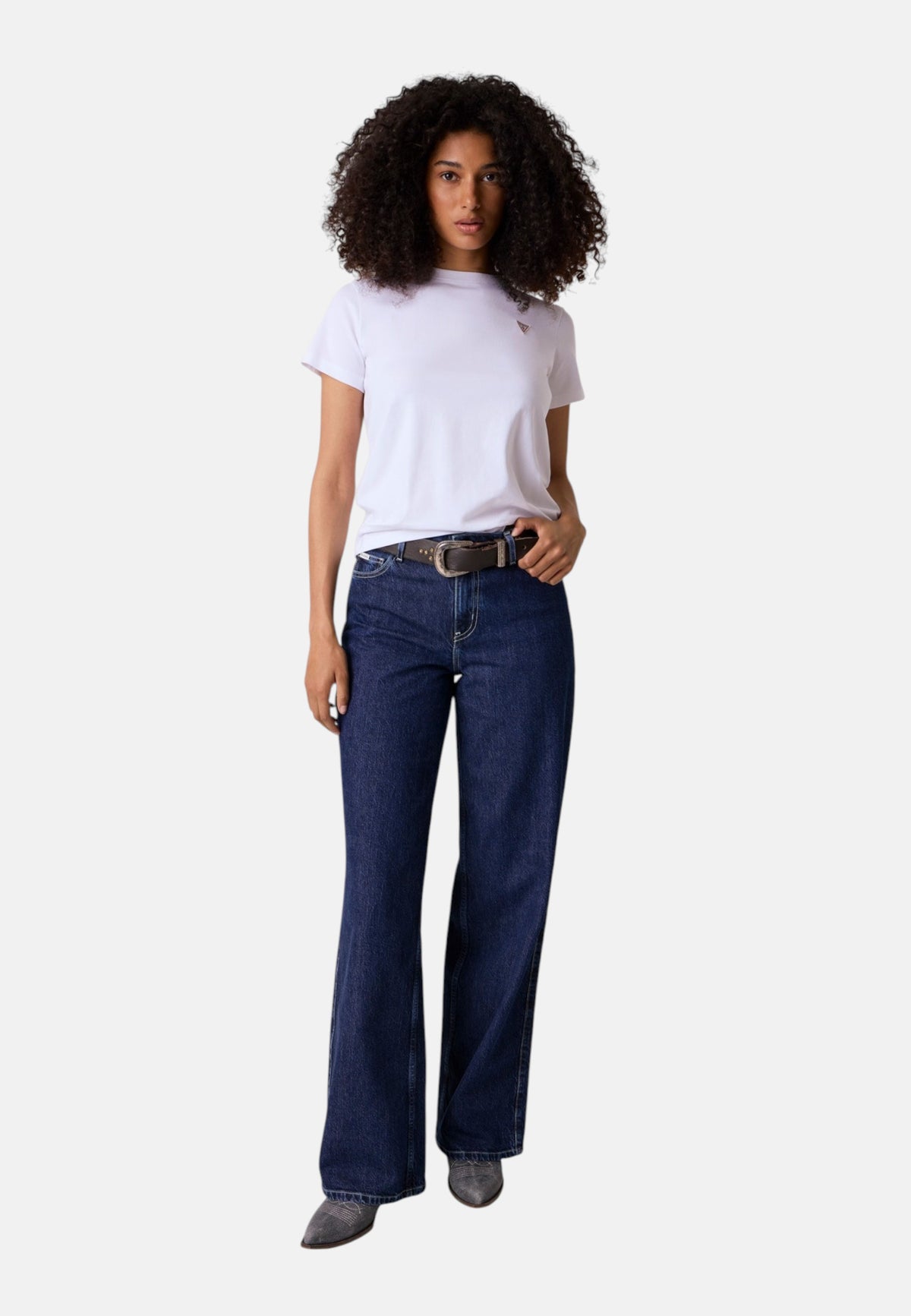 Jeans Wide Leg Donna Guess Flap Pockets Gj G11 W6YA01D1178