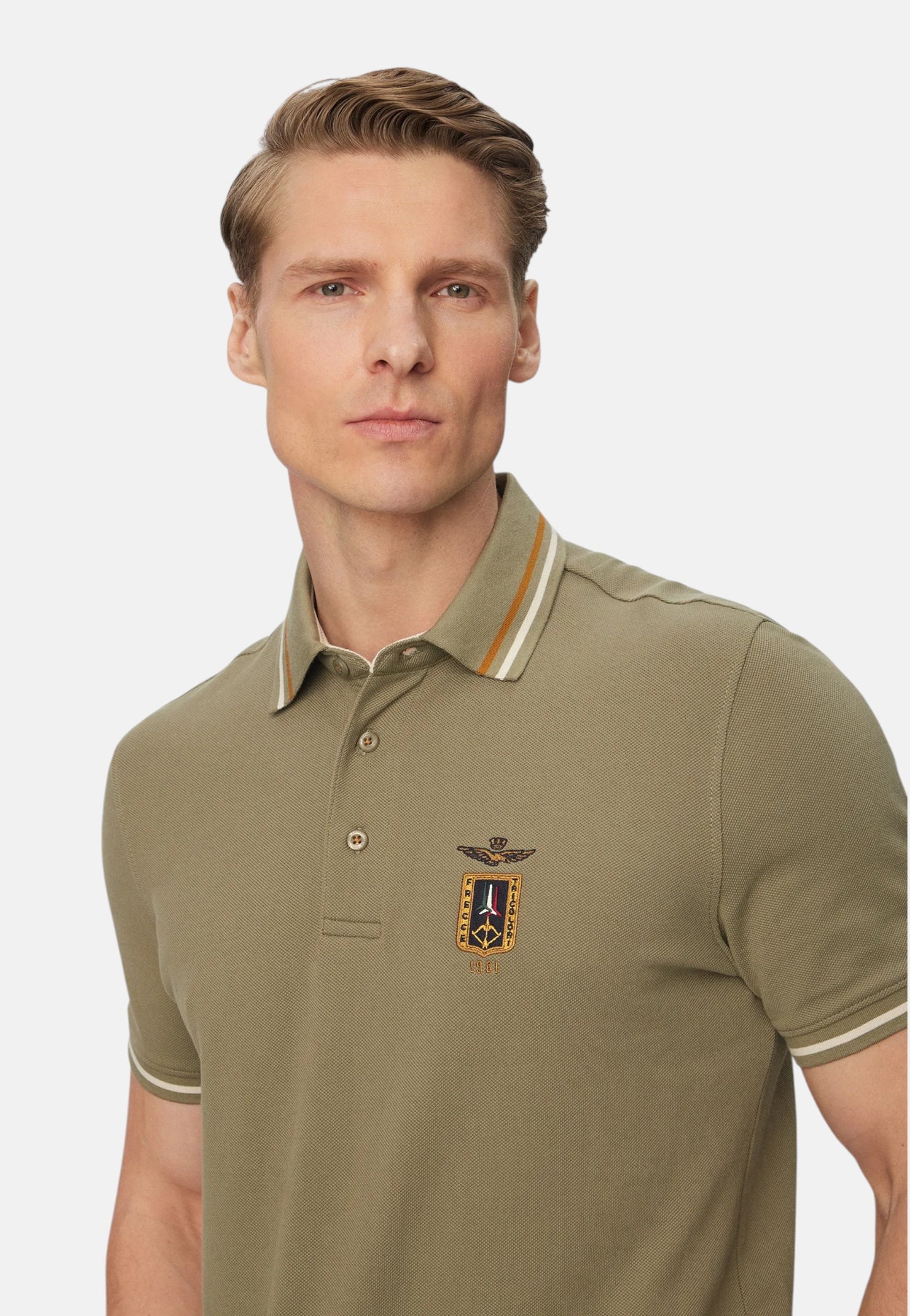 Polo Manica Corta Uomo Aeronautica Militare Slim Fit Frecce Tricolori 261PO1914UP00403