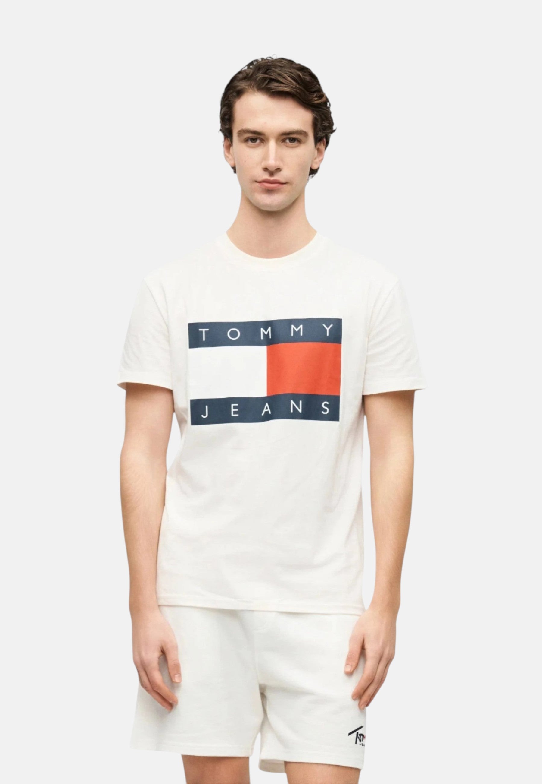 T-Shirt Manica Corta Uomo Tommy Jeans  Tjm Reg Big Flag S DM0DM22645