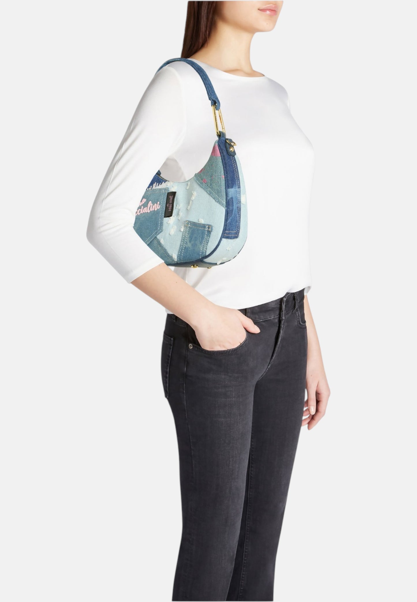 Borsa A Spalla Donna Braccialini Hobo Amy Jeans B18823TY