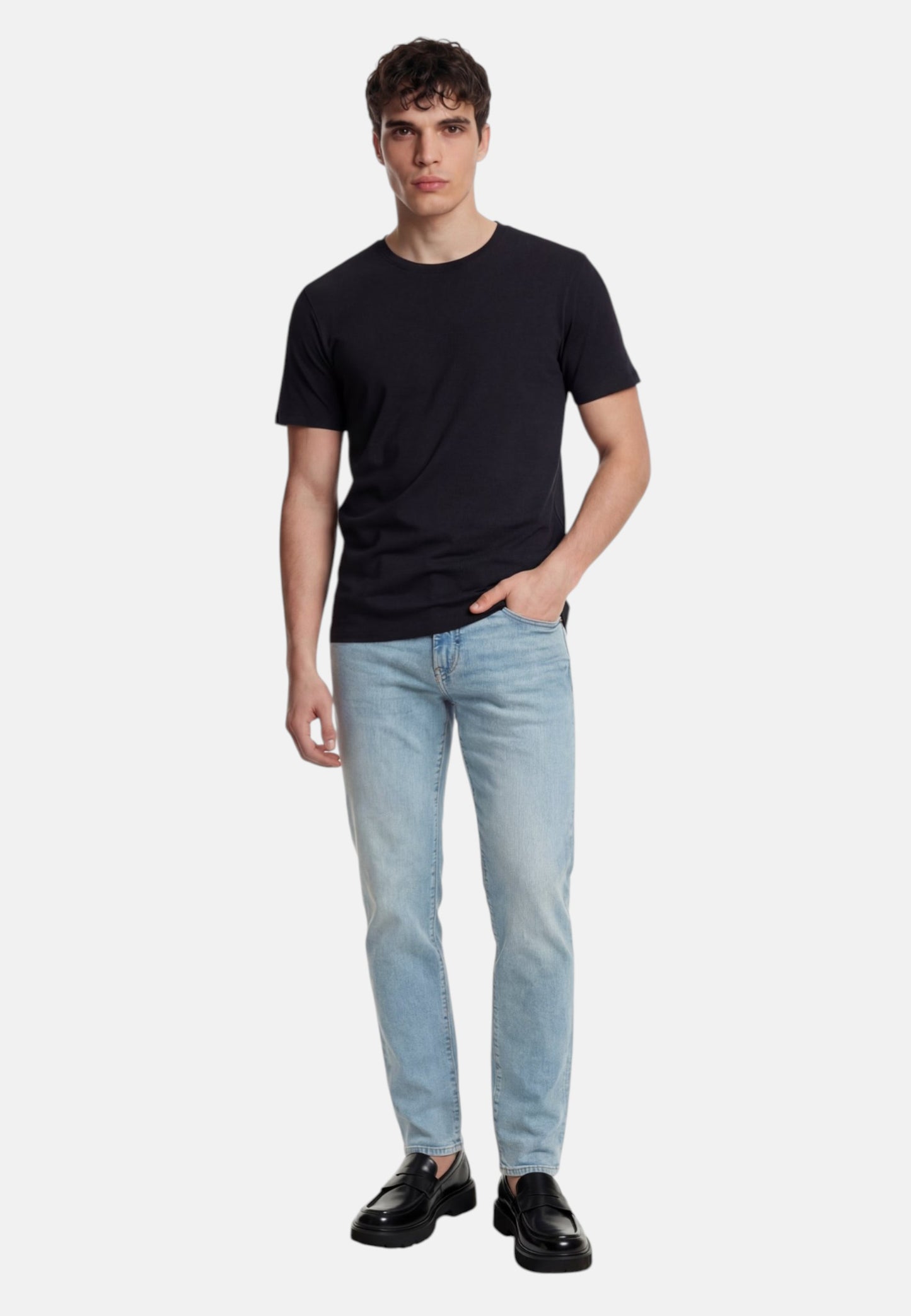 Jeans Skinny Fit Uomo Gas Stone Medium Light Sax Zip Rev 351450030160