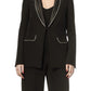 Giacca Blazer Donna White Wise Con Strass  WW18521