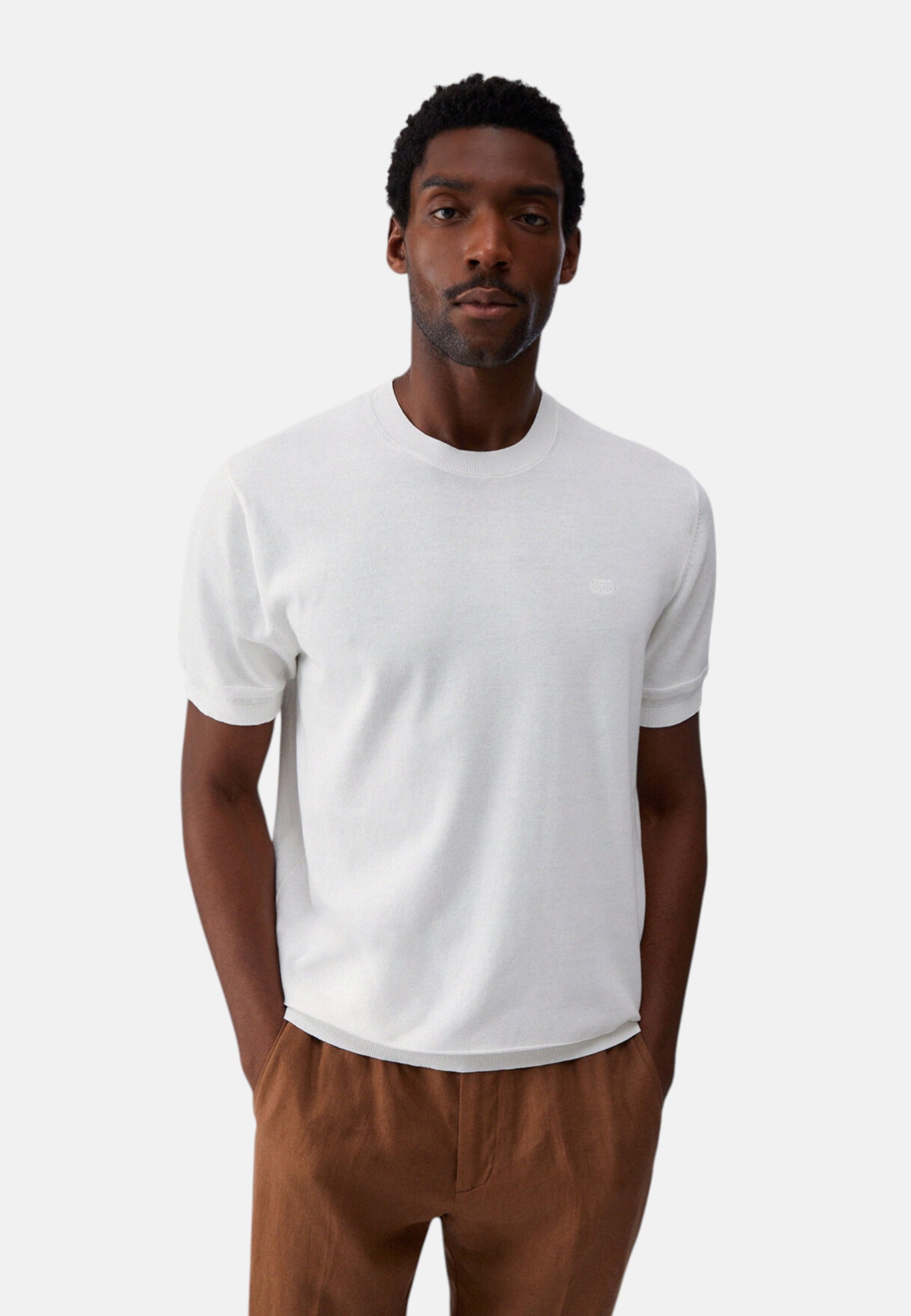 Maglia A Girocollo Uomo Liu Jo Manica Corta In Crepe  QA6081MA71P