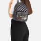 Zaino  Donna Braccialini Zaino compatto, Singolo con tracolle regolabili, Chiusura con zip, Due tasche interne, una con zip e una aperta, Borchie, patch e dettagli in cristallo, Dimensioni: 23 x 12 x 30 Cm Rock B19274YY