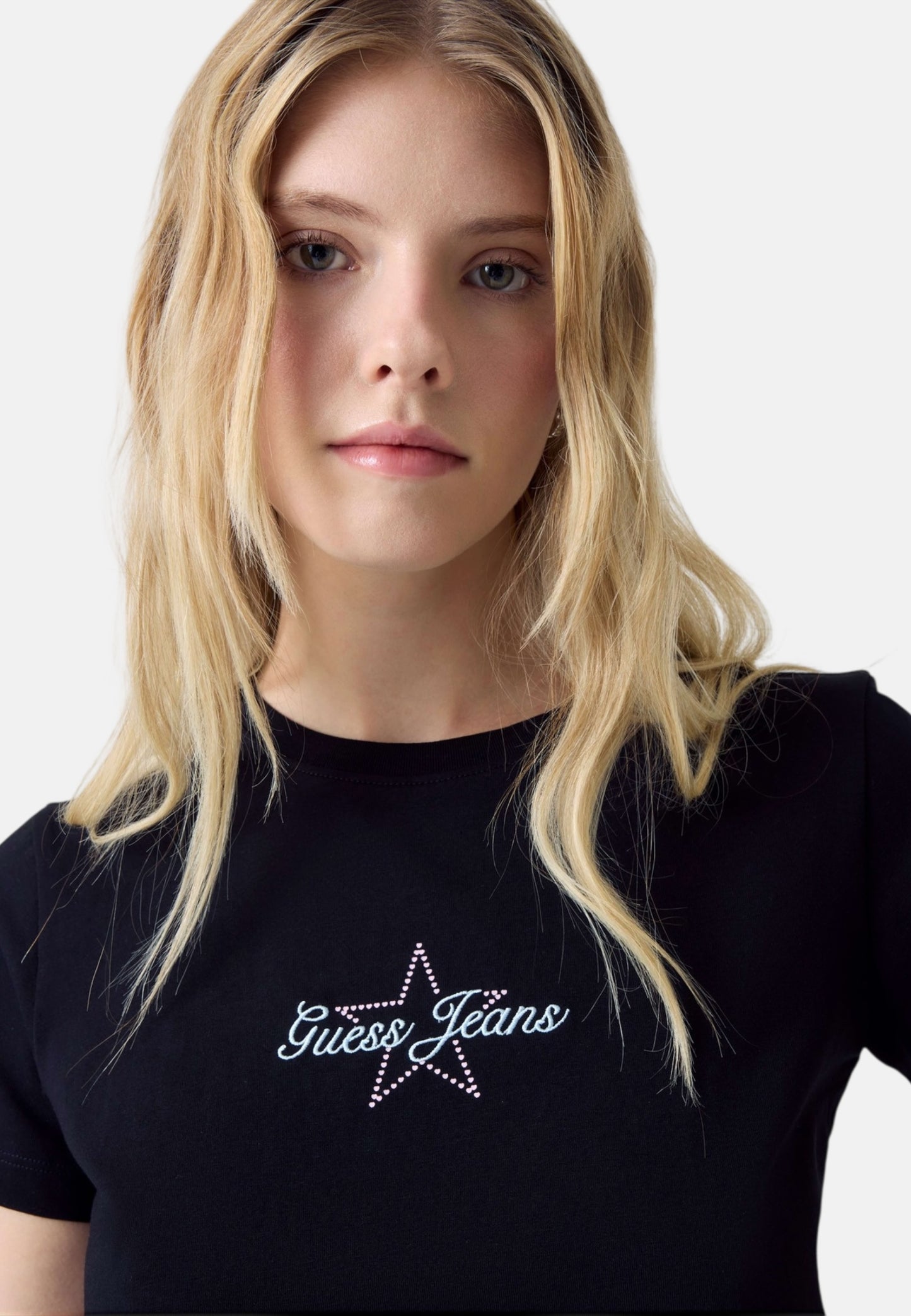 T-Shirt Manica Corta Donna Guess  Gj Star Emb W6RI18J1314