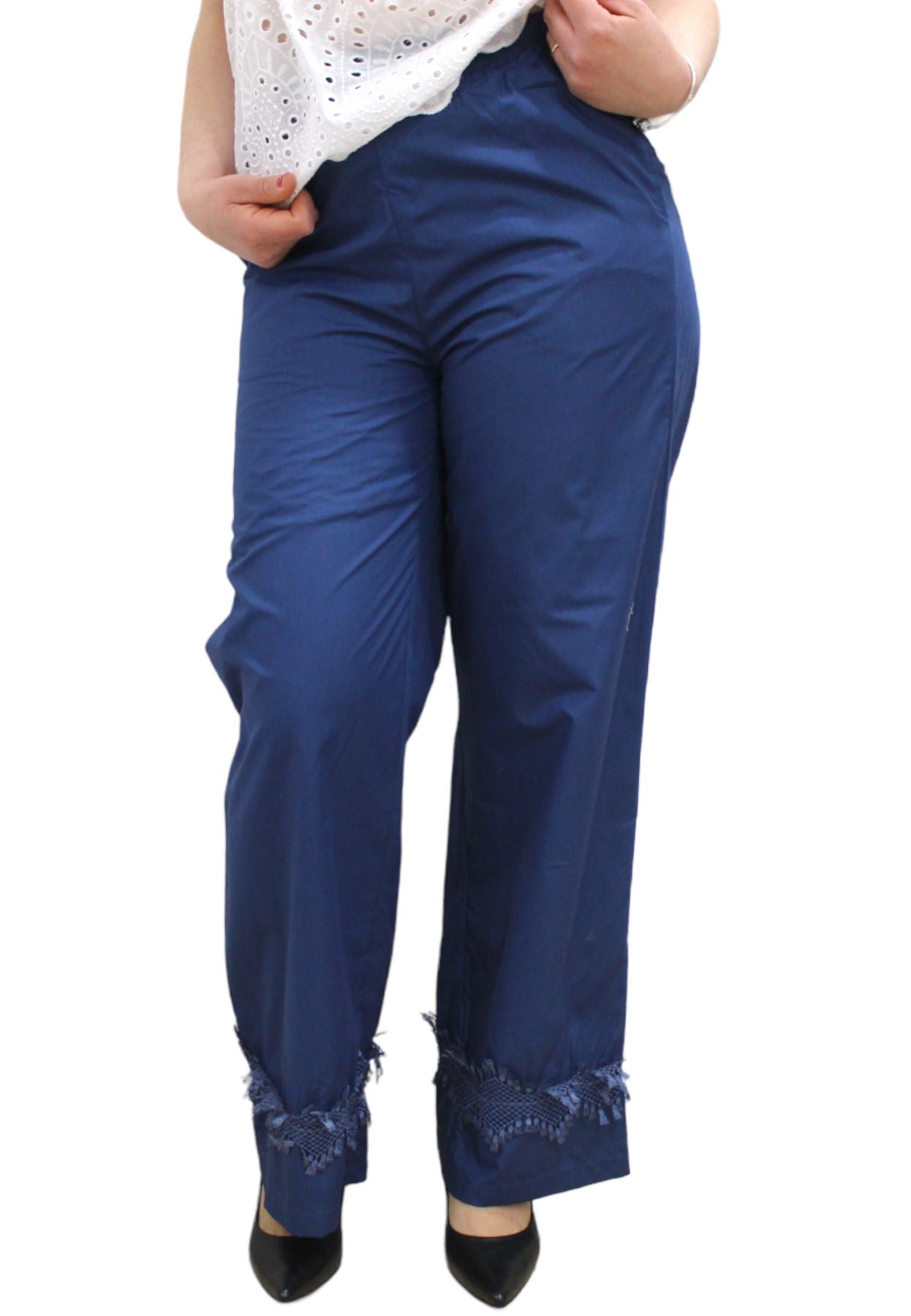 Pantaloni  Donna White Wise A Palazzo  WW28224
